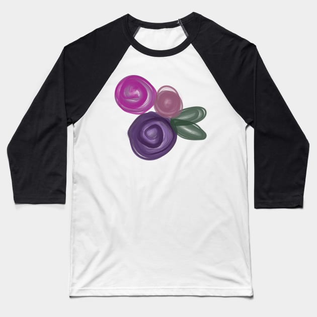 Violet boquet Baseball T-Shirt by Haleys Hand